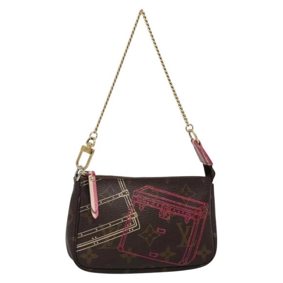 LOUIS VUITTON Christmas Only Mini Pochette Accessoires Pouch M58501 Auth 136593 - Picture 1 of 16